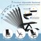 Costway 1/2/4 PCS Patio Folding Chair Outdoor Chairs with Padded Seat, Adjustable Backrest Black
